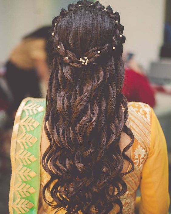 reception hairstyles for lehenga