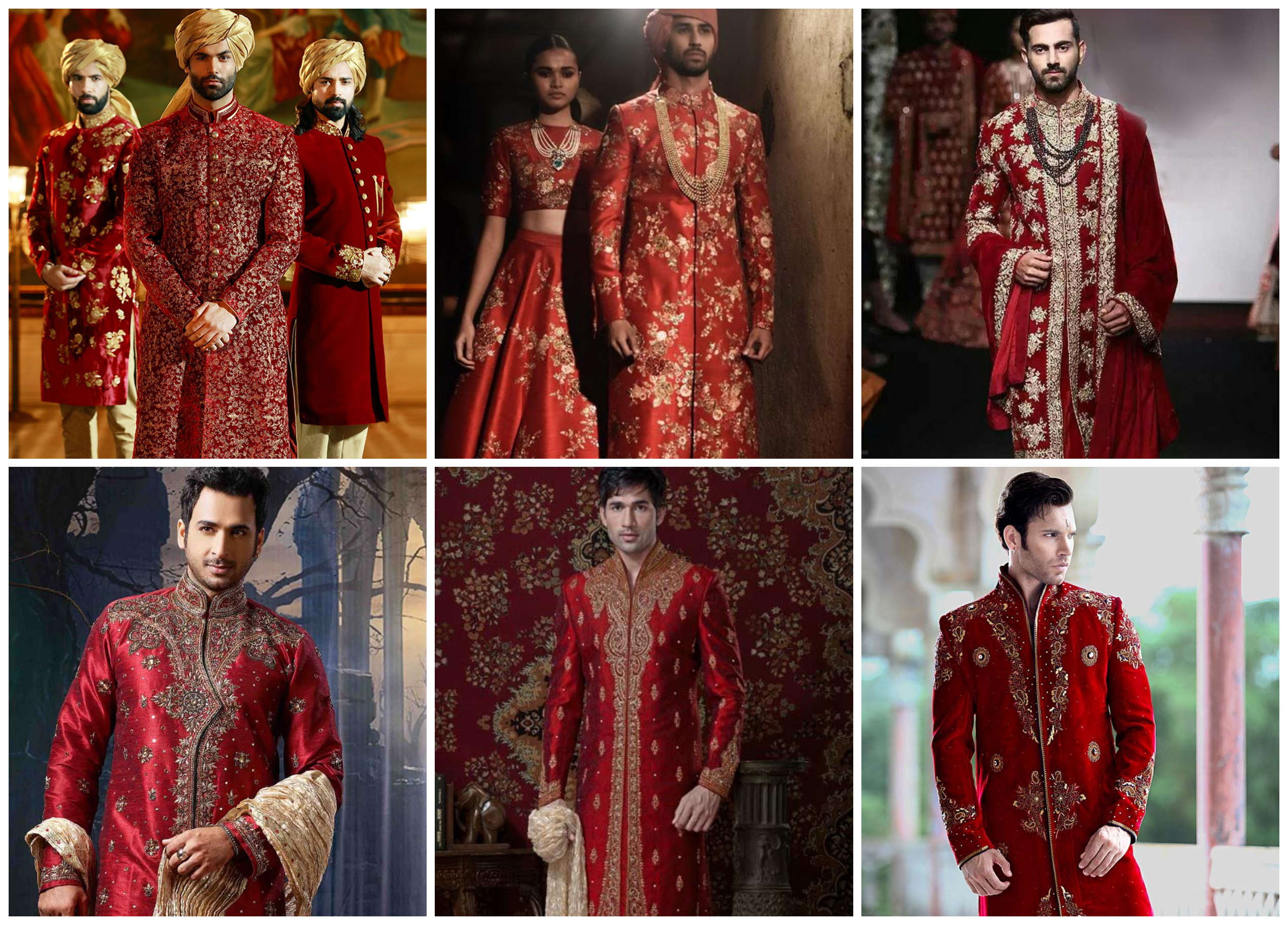 Royal Red Sherwani For Wedding
