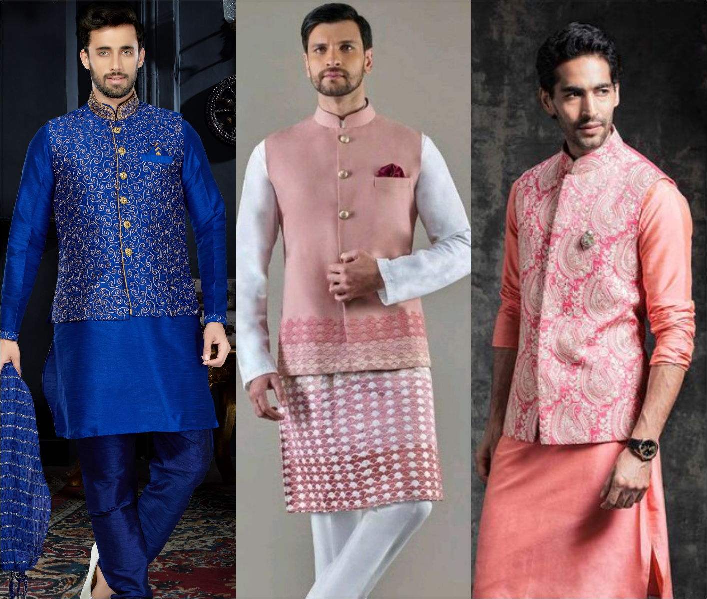 Latest Designer Kurta Pajama With Jacket Collection For Men 2018 ...