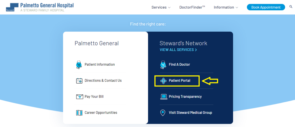 Palmetto General Hospital Patient Portal 