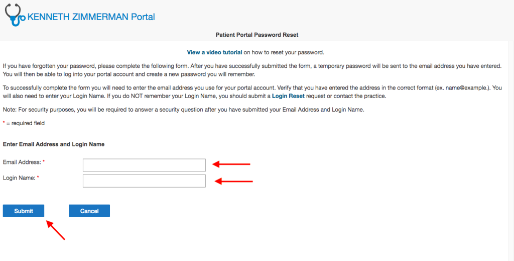 Dr. Kenneth Zimmerman Patient Portal
