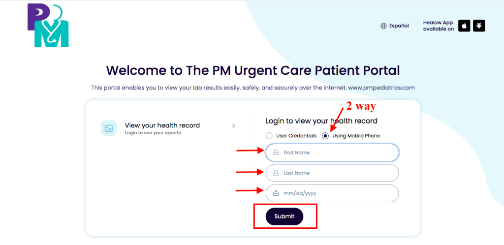 Pm Pediatrics Urgent Care Patient Portal