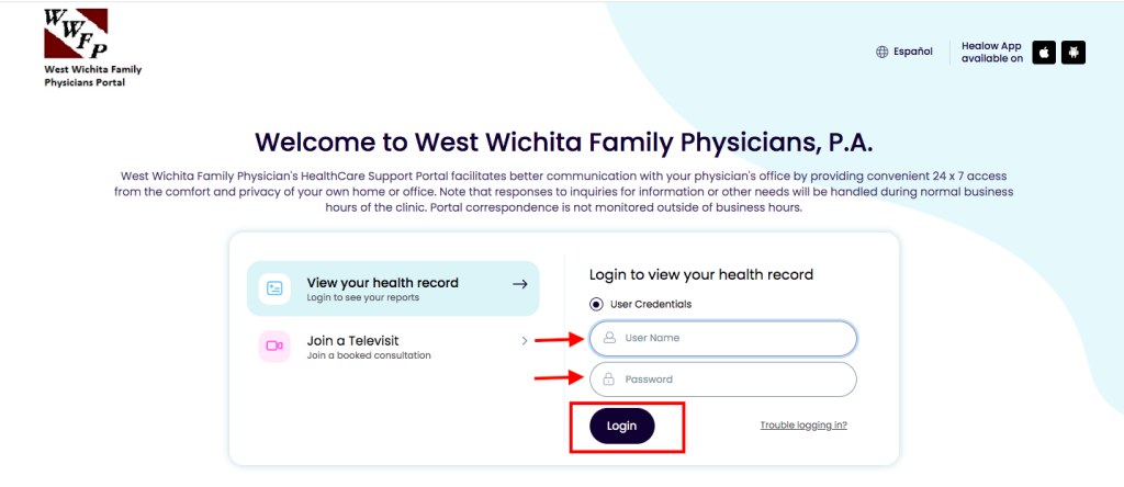 West Wichita Family Physicians Patient Portal