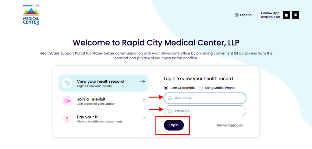 Rapid City Medical Patient Portal