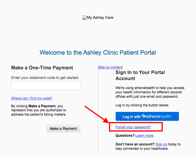 Ashley Clinic Patient Portal
