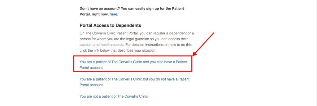 Corvallis Clinic Patient Portal 