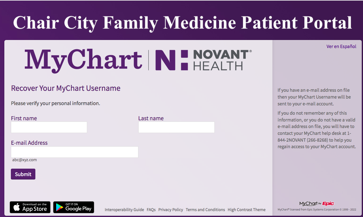 Chair City Family Medicine Patient Portal