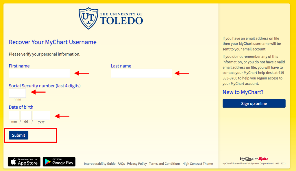 UTMC Patient Portal 