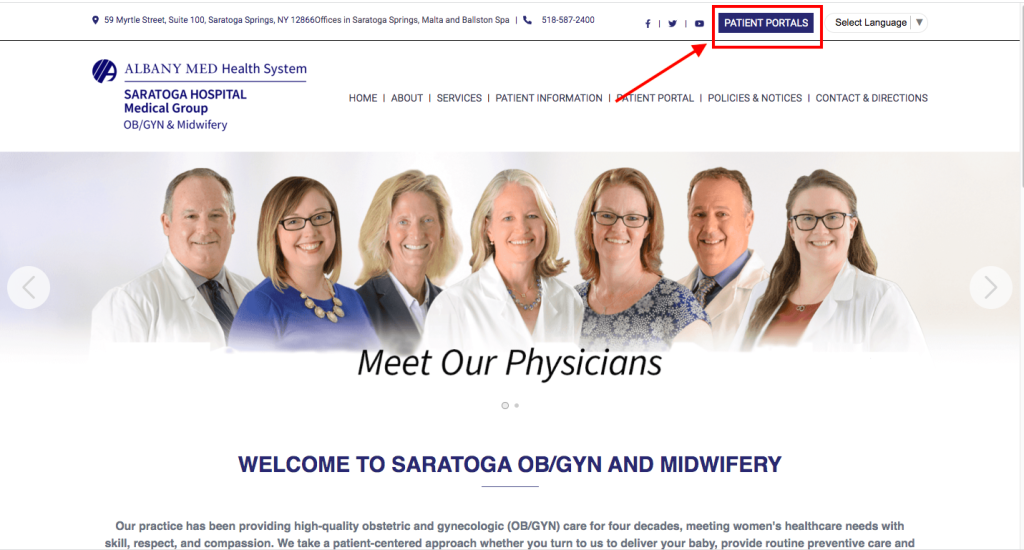 Saratoga Obgyn Patient Portal 