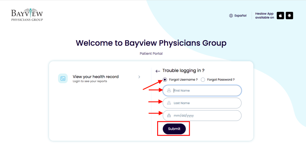 Bayview Physicians Patient Portal Login Www bayviewphysicians 