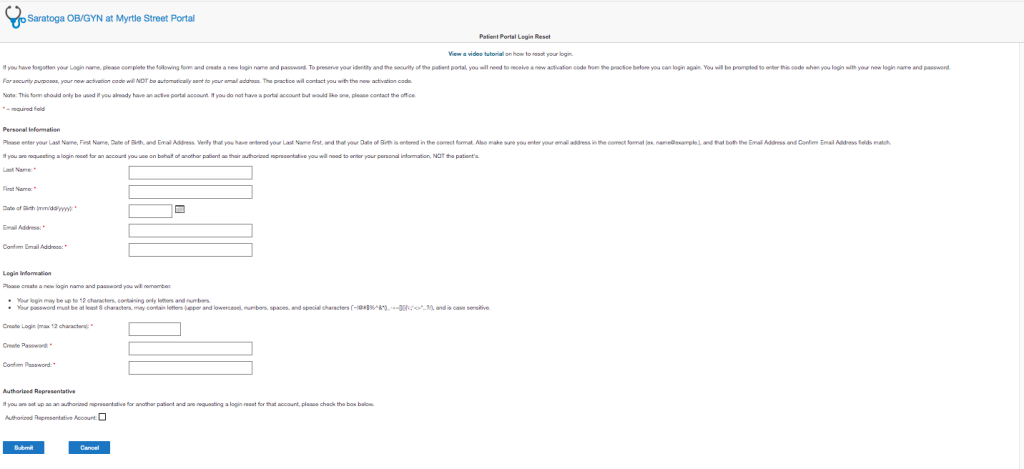 Saratoga Obgyn Patient Portal 