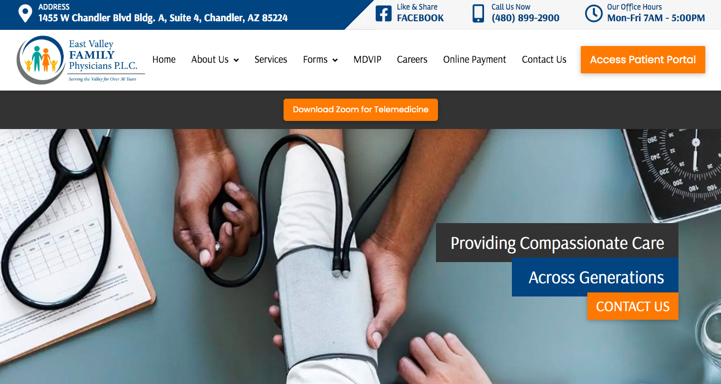East Valley Family Physicians Portal