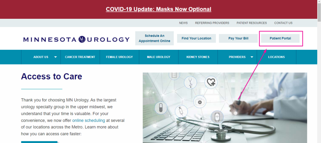Minnesota Urology Patient Portal Login Mnurology Com Updated 2023   Screenshot 1024x457 