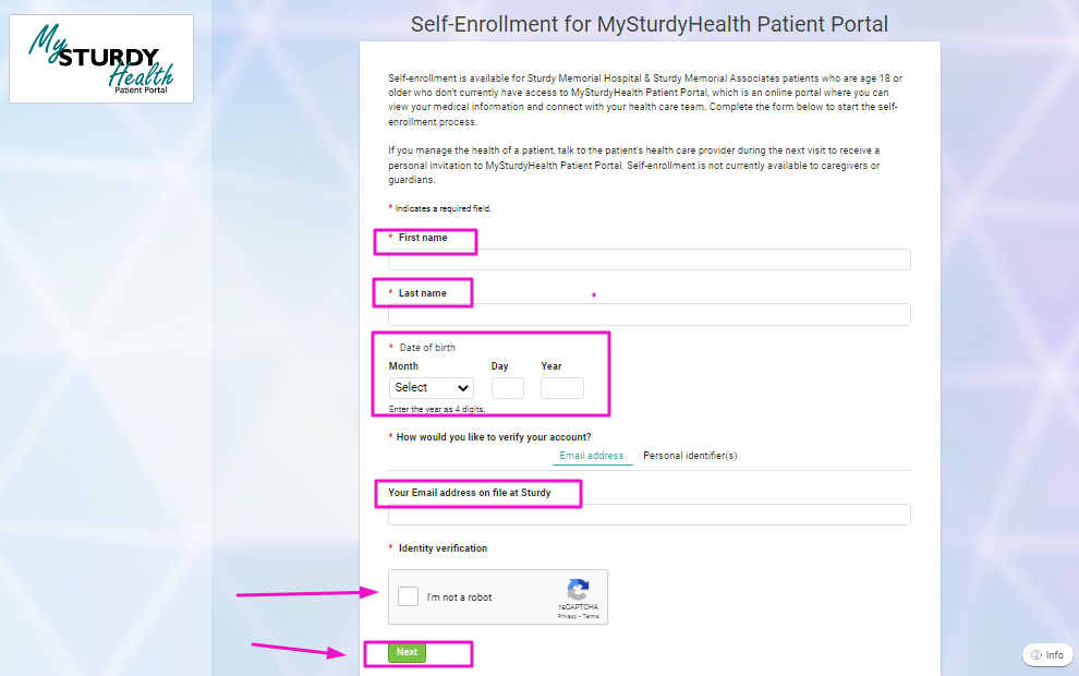 MySturdyHealth Patient Portal