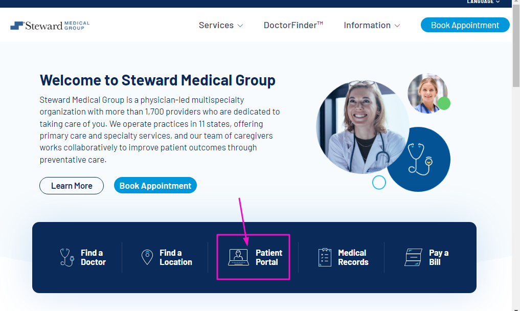 steward medical group portal login