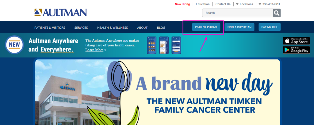 Aultman OneChart Patient Portal