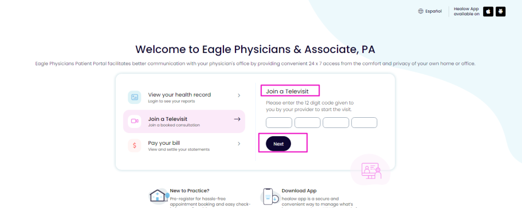 Eagle Physicians Patient Portal