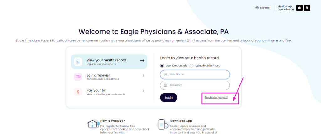Eagle Physicians Patient Portal