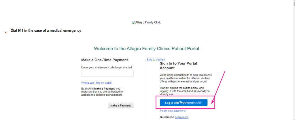 Allegro Family Clinics Patient Portal
