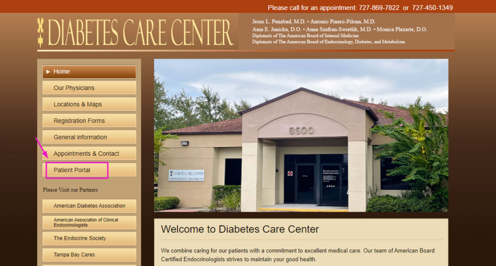 Diabetes Care Center Patient Portal