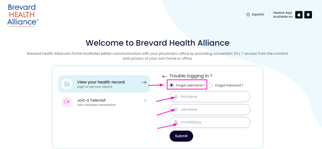 BrevardHealth Alliance Patient Portal