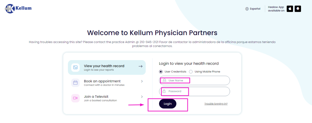 Kellum Physician PartnersPatient Portal