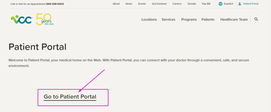 VCC Patient Portal Sign Up Login Www vistacommunityclinic 