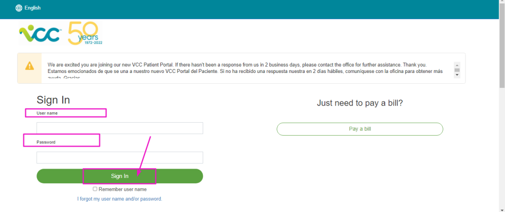 VCC Patient Portal Sign Up Login Www vistacommunityclinic 