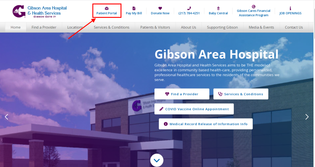 Gibson Area Hospital Patient Portal 