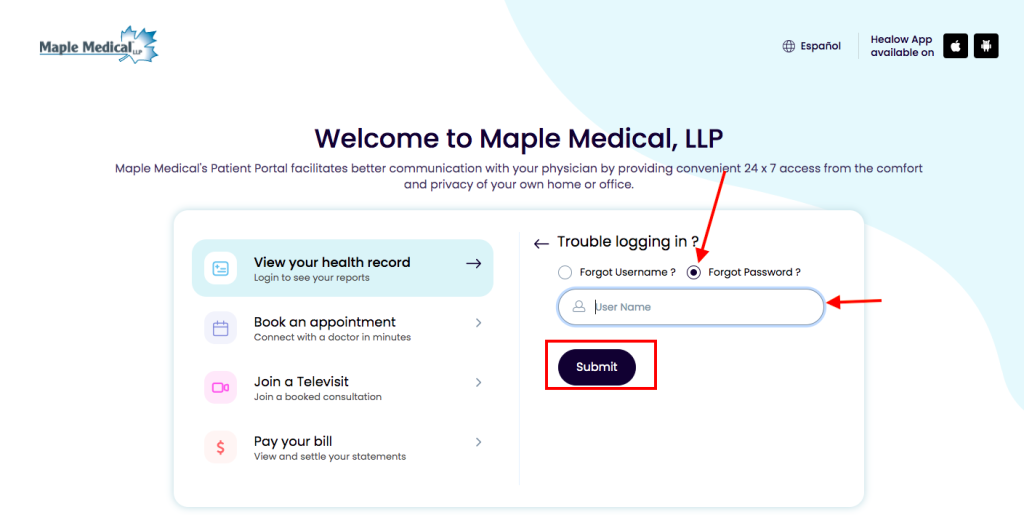 Maple Internal Medicine & Pediatrics, PLLC Patient Portal