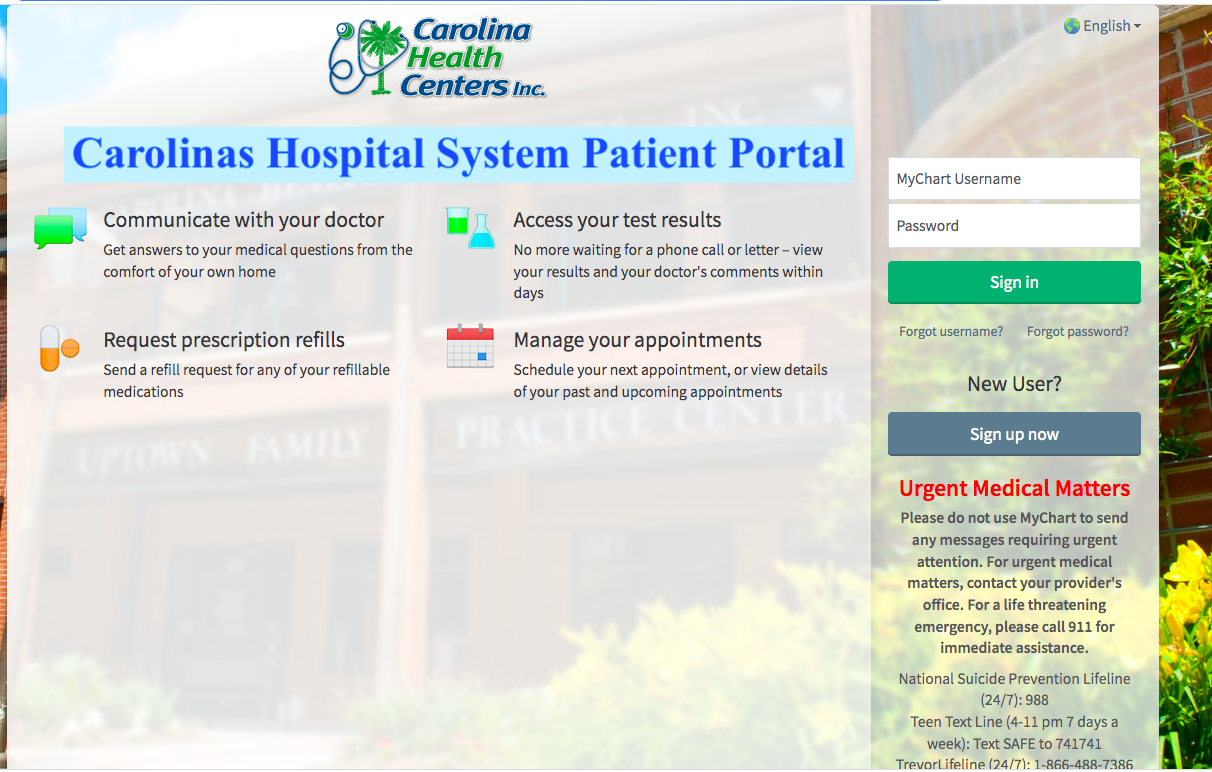 Carolinas Hospital System Patient Portal Login Updated 2023