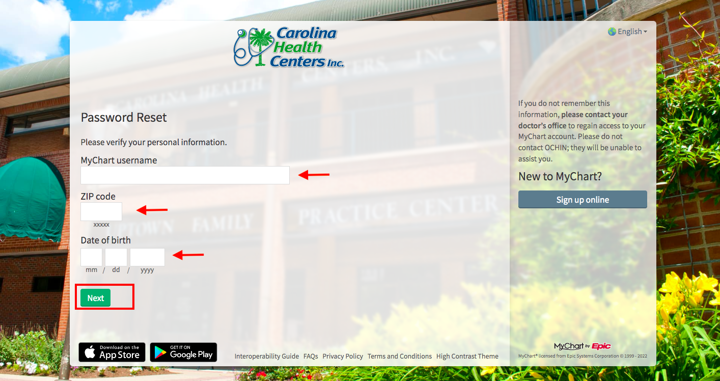 Carolinas Hospital System Patient Portal Login www