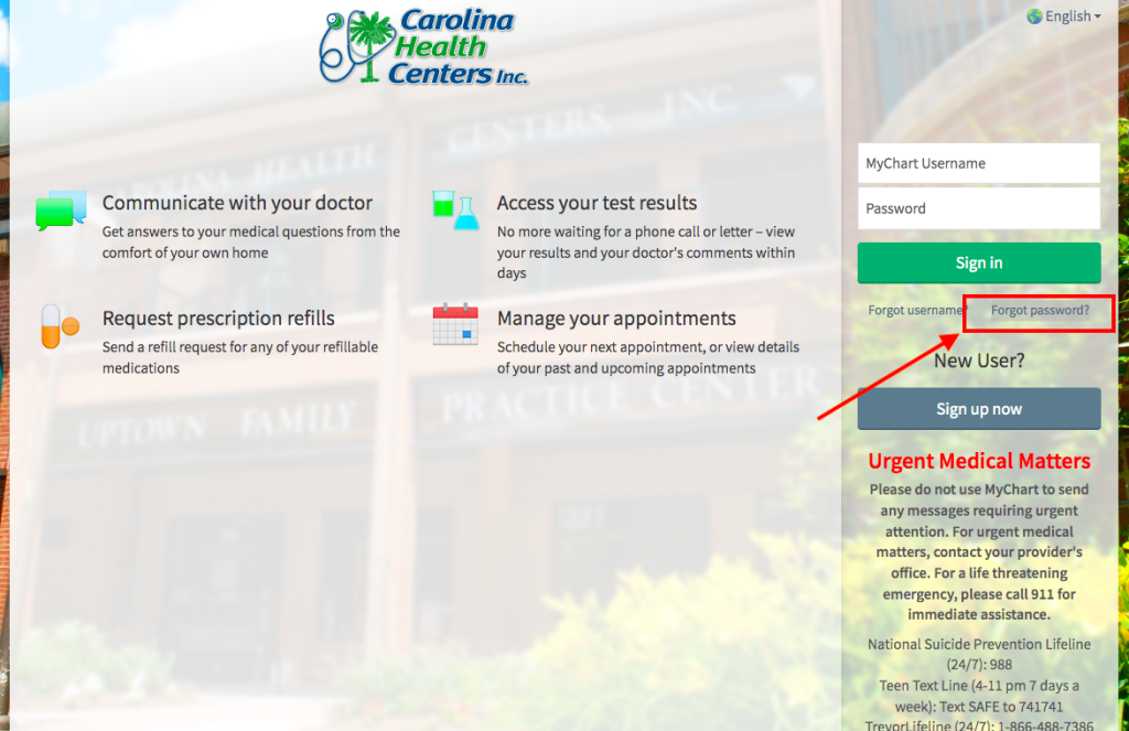 Carolinas Hospital System Patient Portal Login www