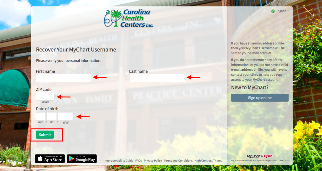 Carolinas Hospital System Patient Portal Login www