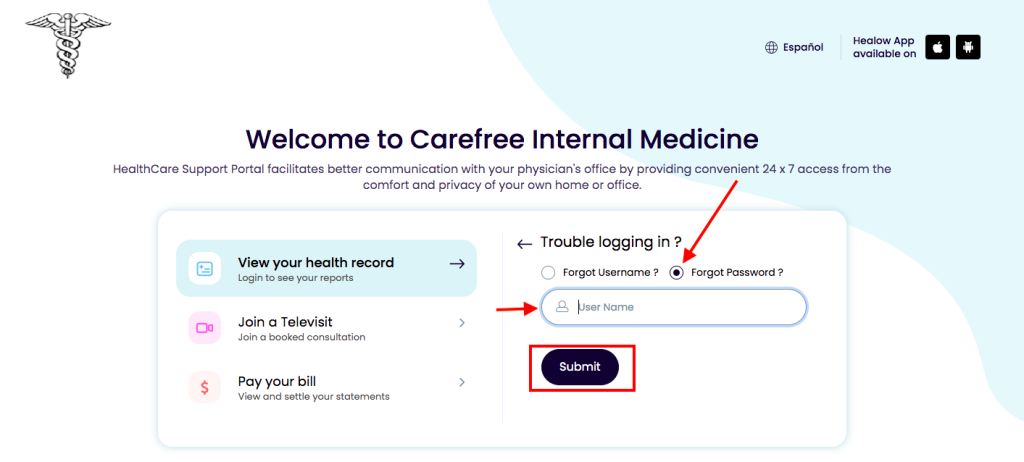 Carefree Internal Medicine Patient Portal