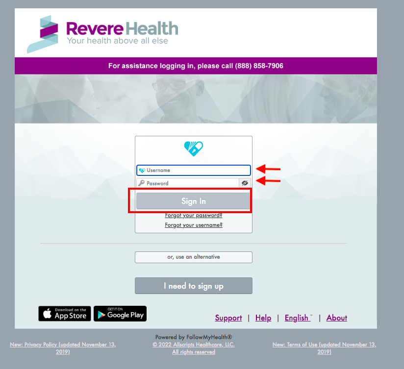 Revere Health Patient Portal