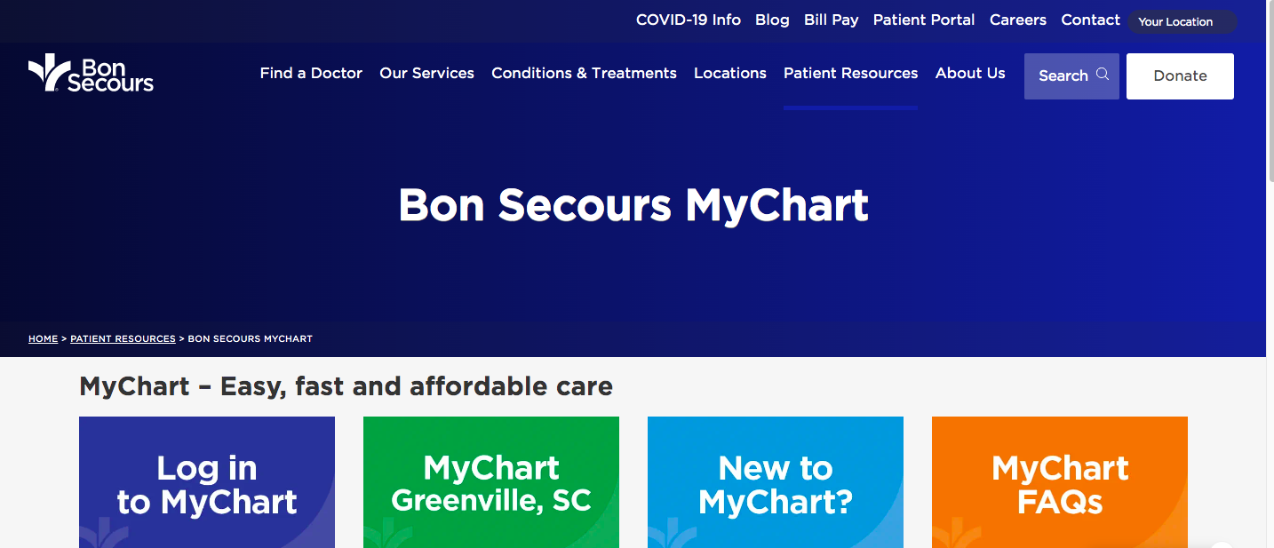 Bon Secours MyChart Patient Portal Login Www bonsecours Updated 