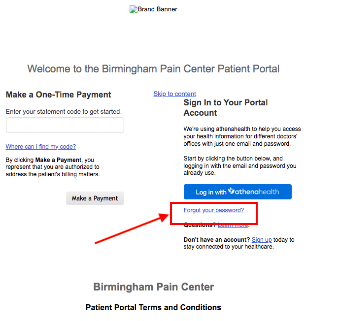 Birmingham Pain Center Patient Portal
