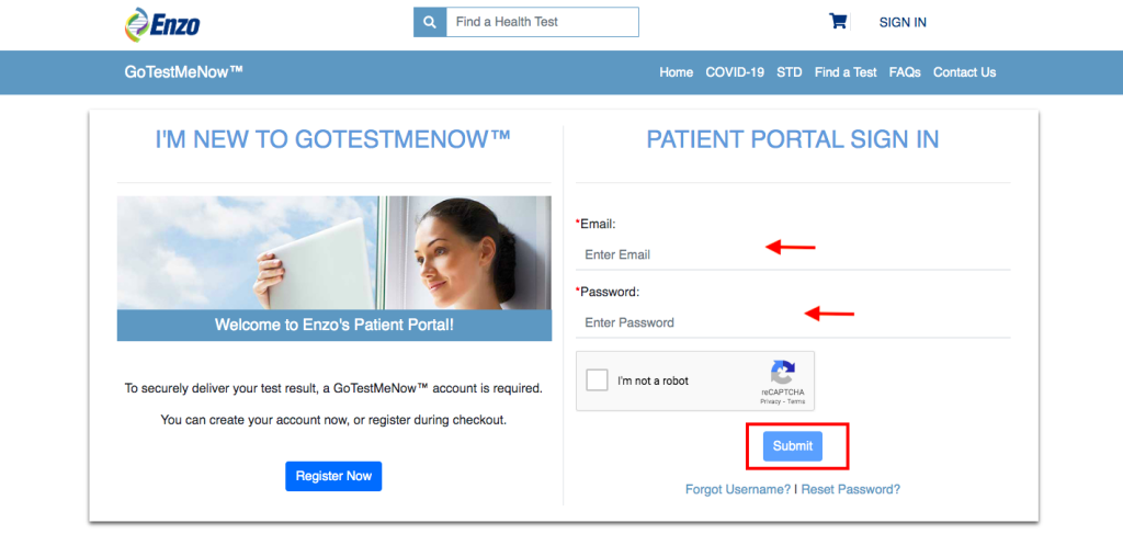 Enzo Patient Portal