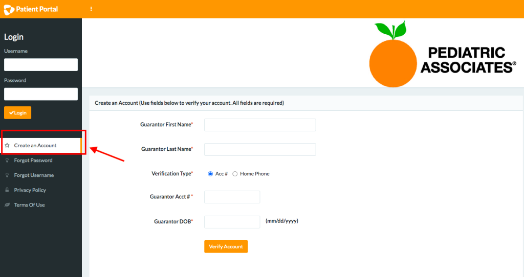 Pediatric Associates Patient Portal