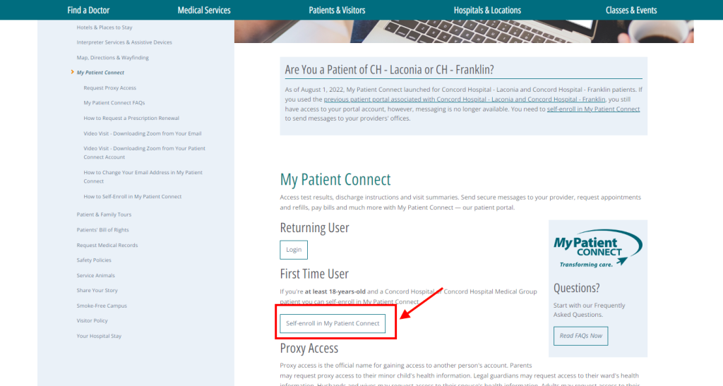 Concord Hospital Patient Portal