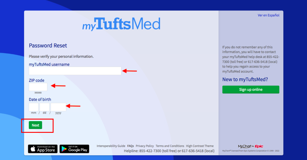 My Tufts Patient Portal