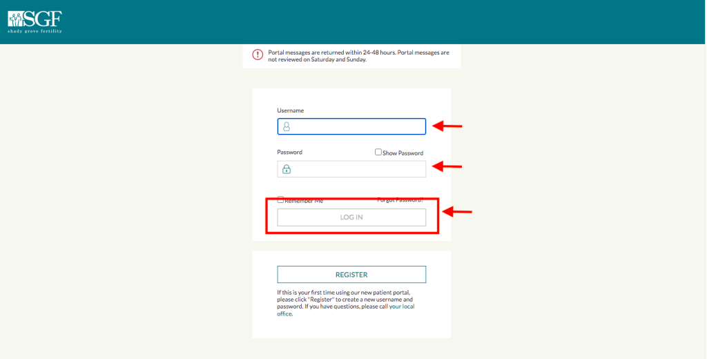 Shady Grove Patient Portal