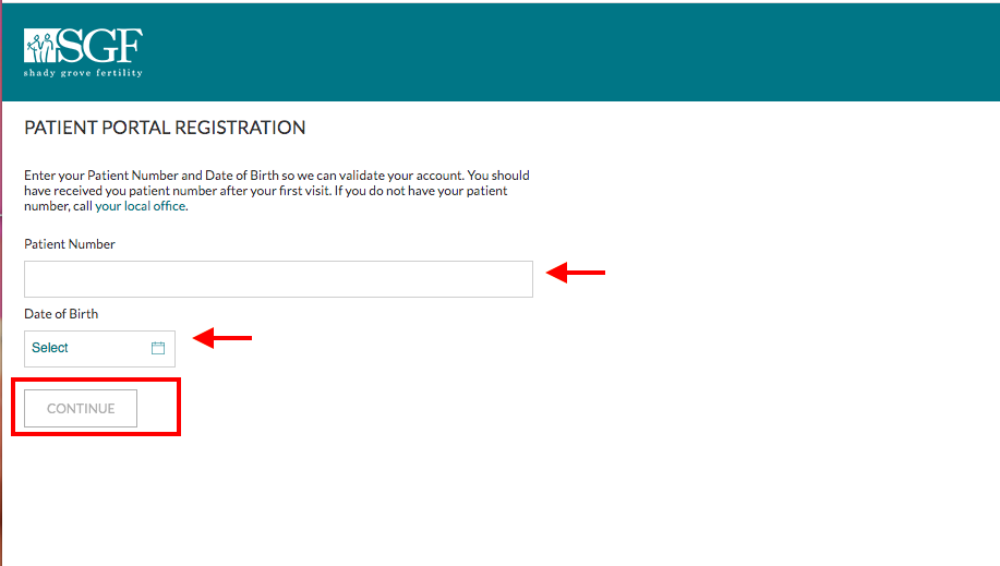 Shady Grove Patient Portal Login Www shadygrovefertility 