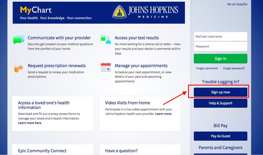 Johns Hopkins Patient Portal