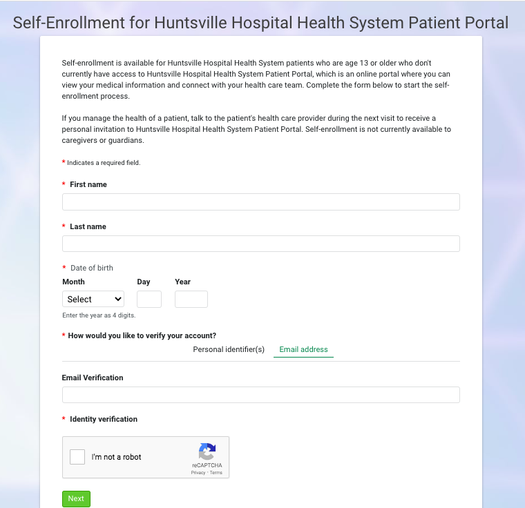 Huntsville Hospital Patient Portal