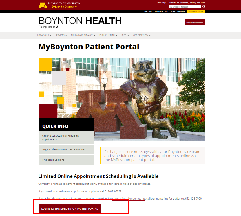Boynton Patient Portal 
