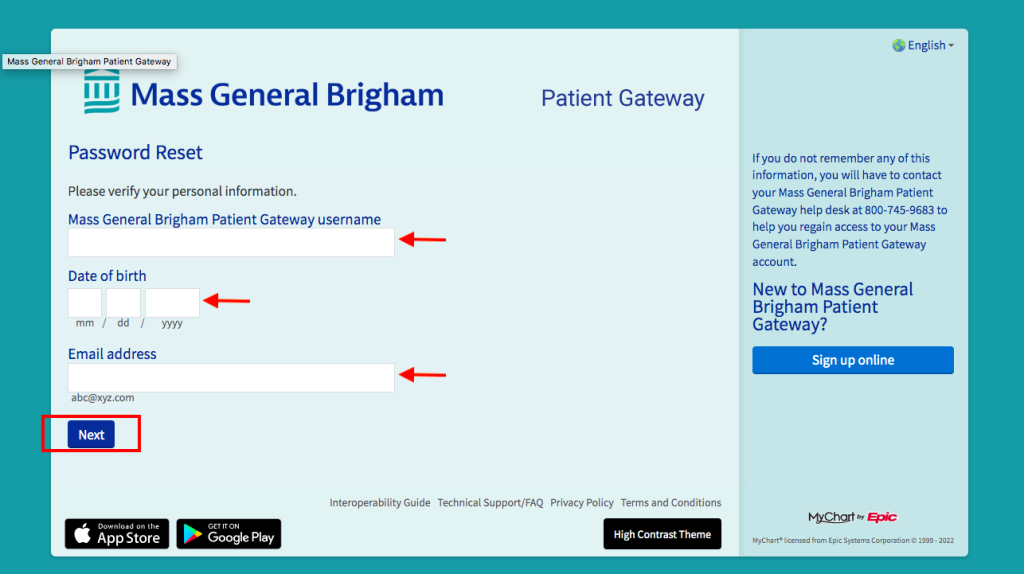 Brigham and Women's Patient Portal
