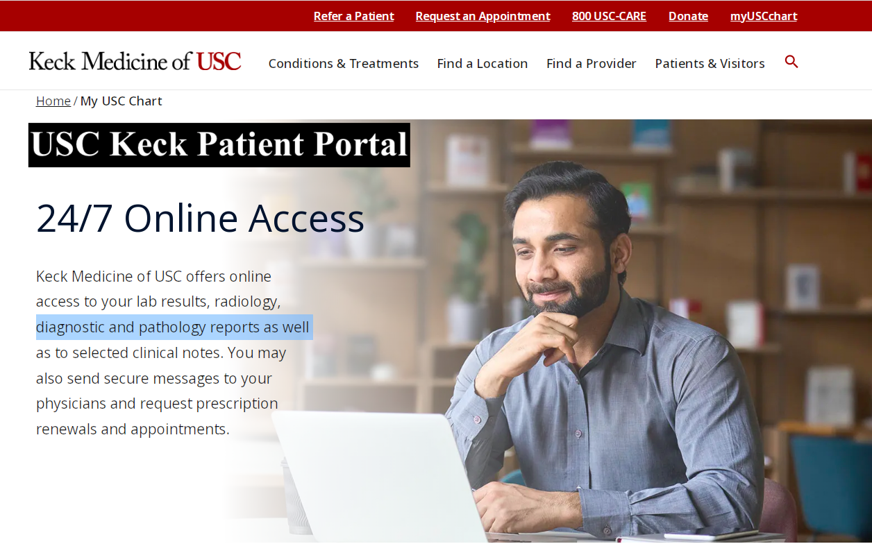 USC Keck Patient Portal