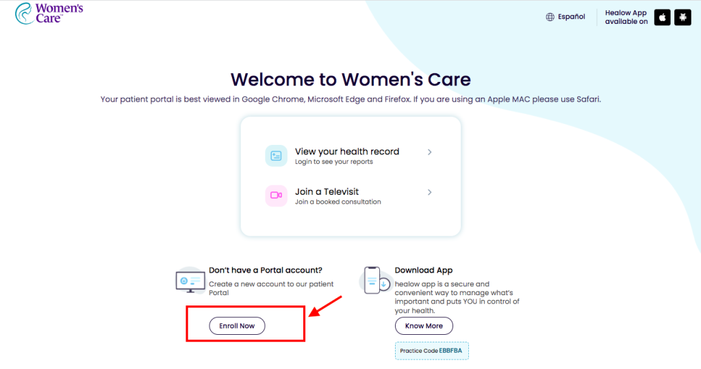 Women's Care Patient Portal